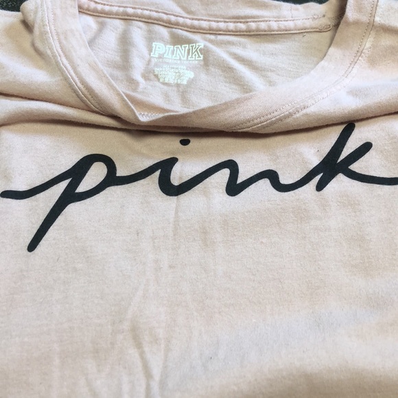 PINK oversized long sleeve TShirt. Never worn -NWOT - MED - Picture 4 of 7